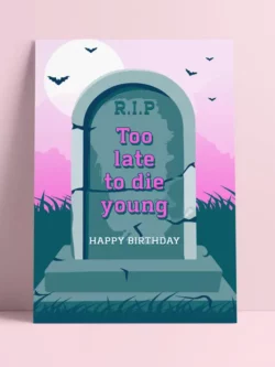 Too late to die young - carte postale - Studio Inktvis